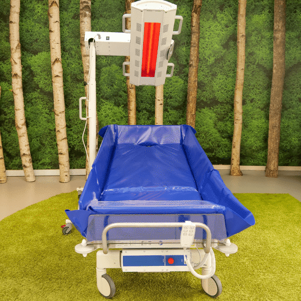 Elektrische douchebrancard met extra dik matras en veiligheidshekken