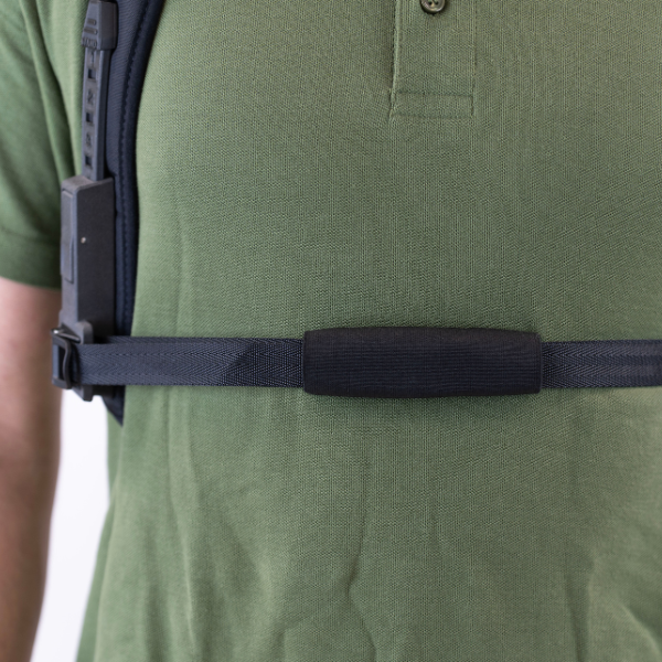 Lichtgewicht passief exoskelet HAPO Neck 300 g voor nekbelasting reductie