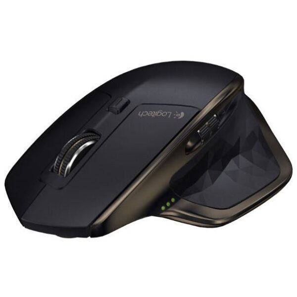 Logitech MX Master draadloze muis met ergonomisch design en programmeerbare knoppen.