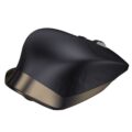 Logitech MX Master muis zijaanzicht met comfortabele handsteun en duimwiel.