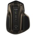 Onderkant van de Logitech MX Master muis met Bluetooth- en USB-verbinding en Easy-Switch-knop
