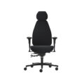 Frontaal beeld van de Malmstolen Classic 4000, een ergonomische bureaustoel met verstelbare zithoogte, rugleuning en armleuningen. Ideaal voor langdurig zitcomfort en een gezonde werkhouding.