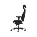 Zijaanzicht van de ergonomische Malmstolen Classic 4000 bureaustoel. Duidelijk zichtbaar zijn de verstelbare rugleuning, armsteunen en de hoofdsteun die extra nekondersteuning biedt.