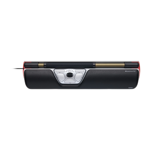 RollerMouse Red roll‑bar en palmsteun detail