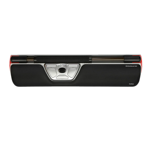 RollerMouse Red roll‑bar en palmsteun detail