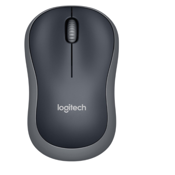 Bovenzijde van de Logitech muis zwart model